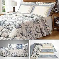Casaborda Enxovais Kit Edredom Porcelana 3 Peças Percal 180 Fios Palha, Bege, Queen, Edredrom Porcelana Queen