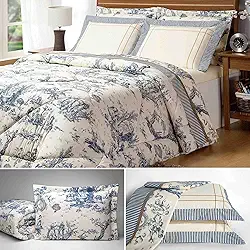 Casaborda Enxovais Kit Edredom Porcelana 3 Peças Percal 180 Fios Palha, Bege, Queen, Edredrom Porcelana Queen