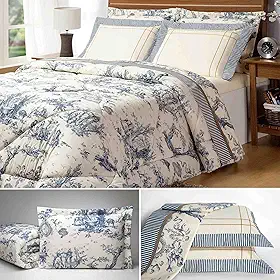 Casaborda Enxovais Kit Edredom Porcelana 3 Peças Percal 180 Fios Palha, Bege, Queen, Edredrom Porcelana Queen