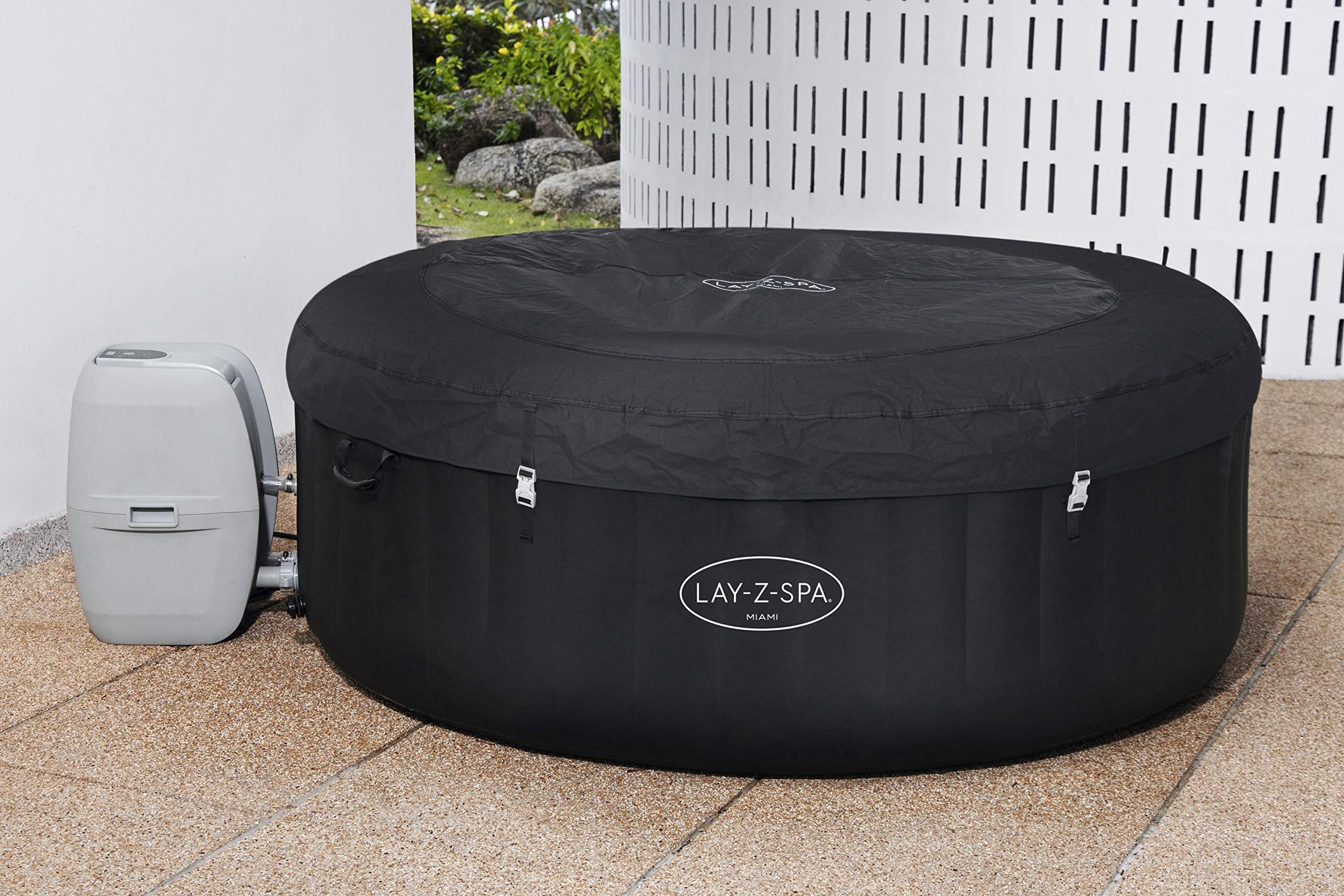 Bestway 60001 Minipiscina idromassaggio gonfiabile Miami Lay-Z-Spa AirJet