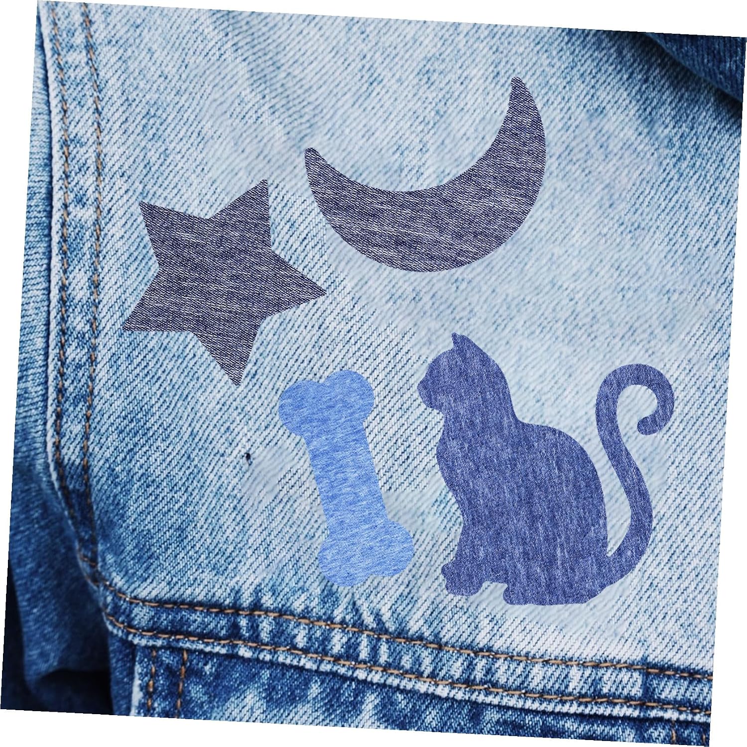 15 Pcs Iron Patches for Jeans Fabric Repair Patches Durable Adhesive Clothing for Jeans Bags Hats and More