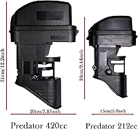 Vista 6 de JMCHstore Kit de caja de montaje de filtro de aire para depredador 420cc Motor 13 HP (420cc) OHV eje horizontal motor de gas, modelo 68306