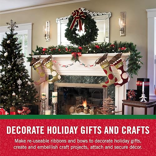 Miniatura 6 de VELCRO Brand Corbatas de guirnalda navideñas  Guirnaldas colgantes luces o coronas  Para barandillas barandillas escaleras o postes de lámpara