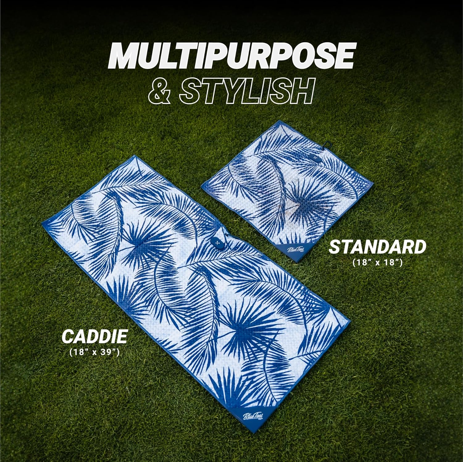 Blue Tees Golf Premium Magnetic Towel - Super Strong Magnet - Microfiber Waffle Design - Silicone Brush - Groove Cleaner - Bag Buckle - Standard & Caddy Sizes - Image 8