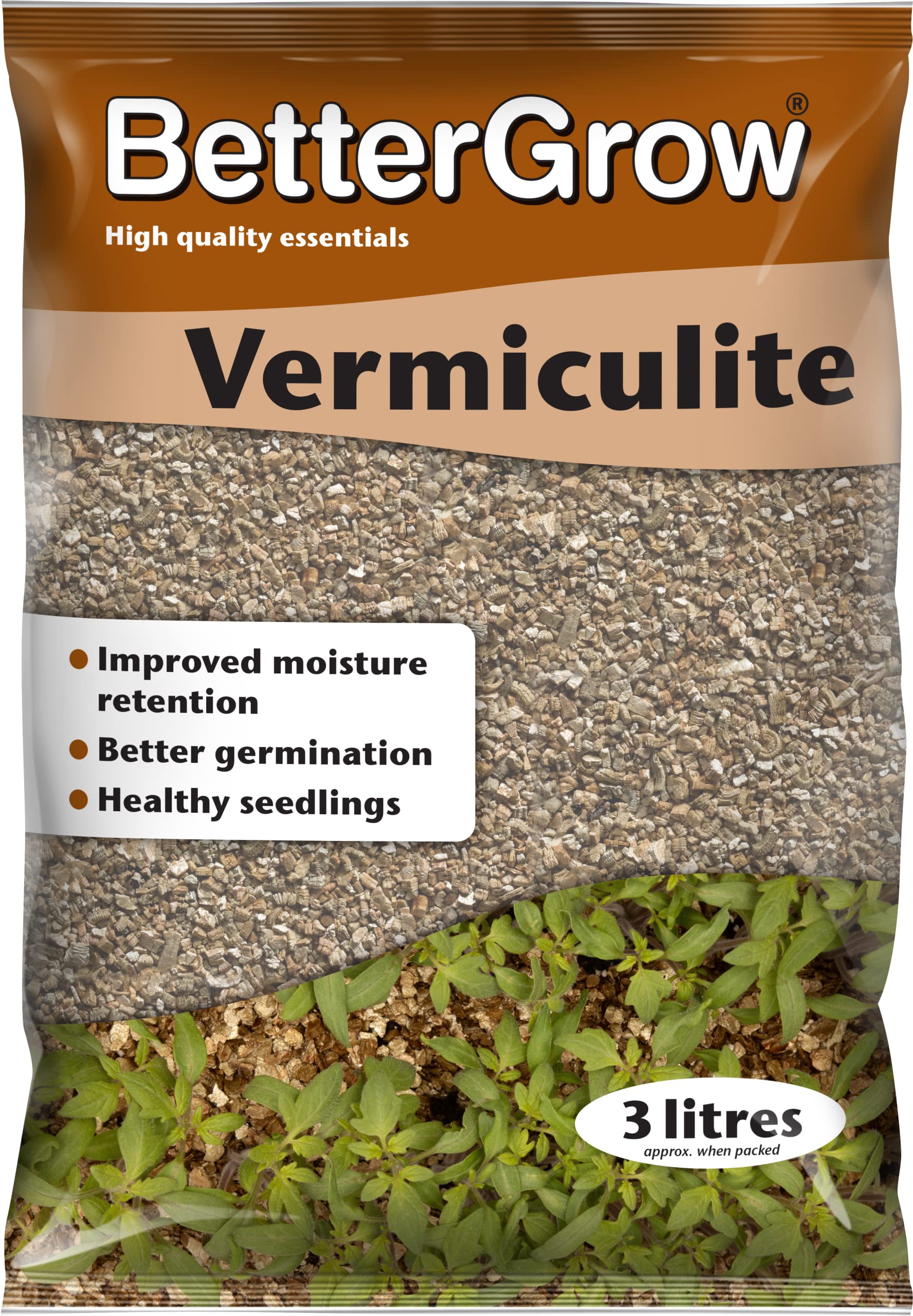 Vermiculite Medium Grade 3L Horticultural Growing Medium & Root Growth Booster for Indoor & Outdoor Seeds & Plants