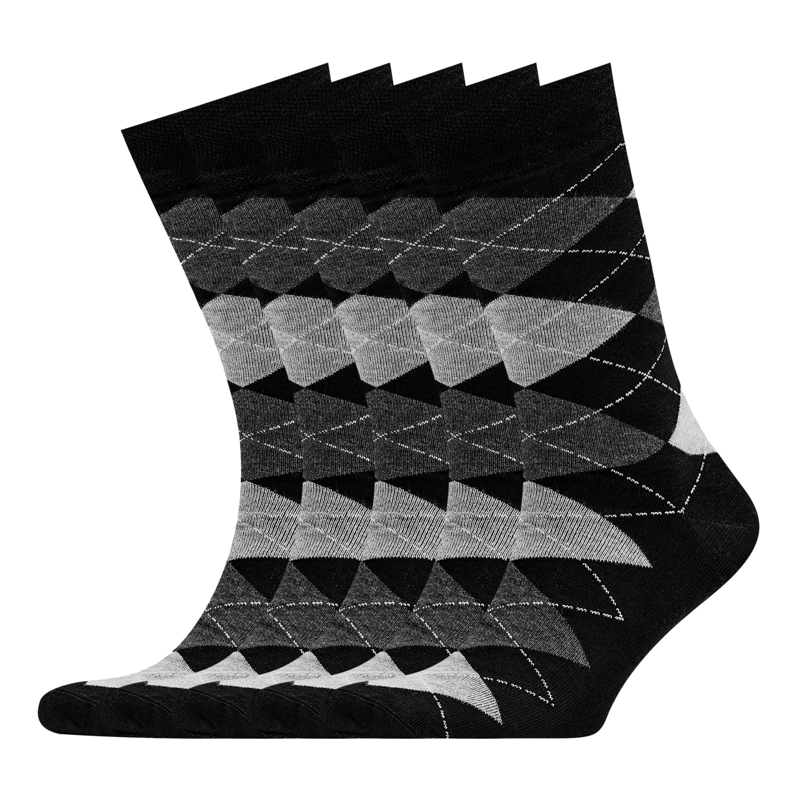 VRD Men's Dress Socks Bamboo Rayon, 5-Pack Crew Socks, Multiple Colors and Designs, Shoe Size 8-13, Gift Box