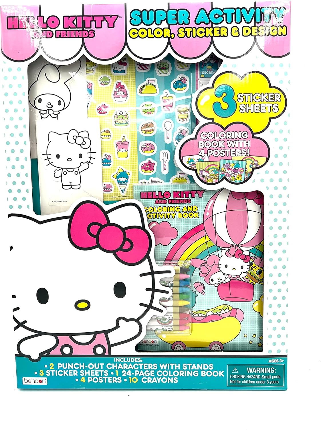 Hello Kitty Super Acitivty Set for Kids, Girls - Bundle with Color, Sticker, Posters and Design