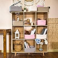 Vista 4 de Cesta de almacenamiento tejida pequeña, cestas de almacenamiento medianas, mini cesta de cuerda de algodón, para estantes, guardería, oficina, baño