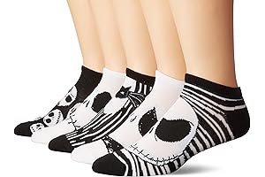 Men's Nightmare Before Christmas 5 Pack No Show Socks