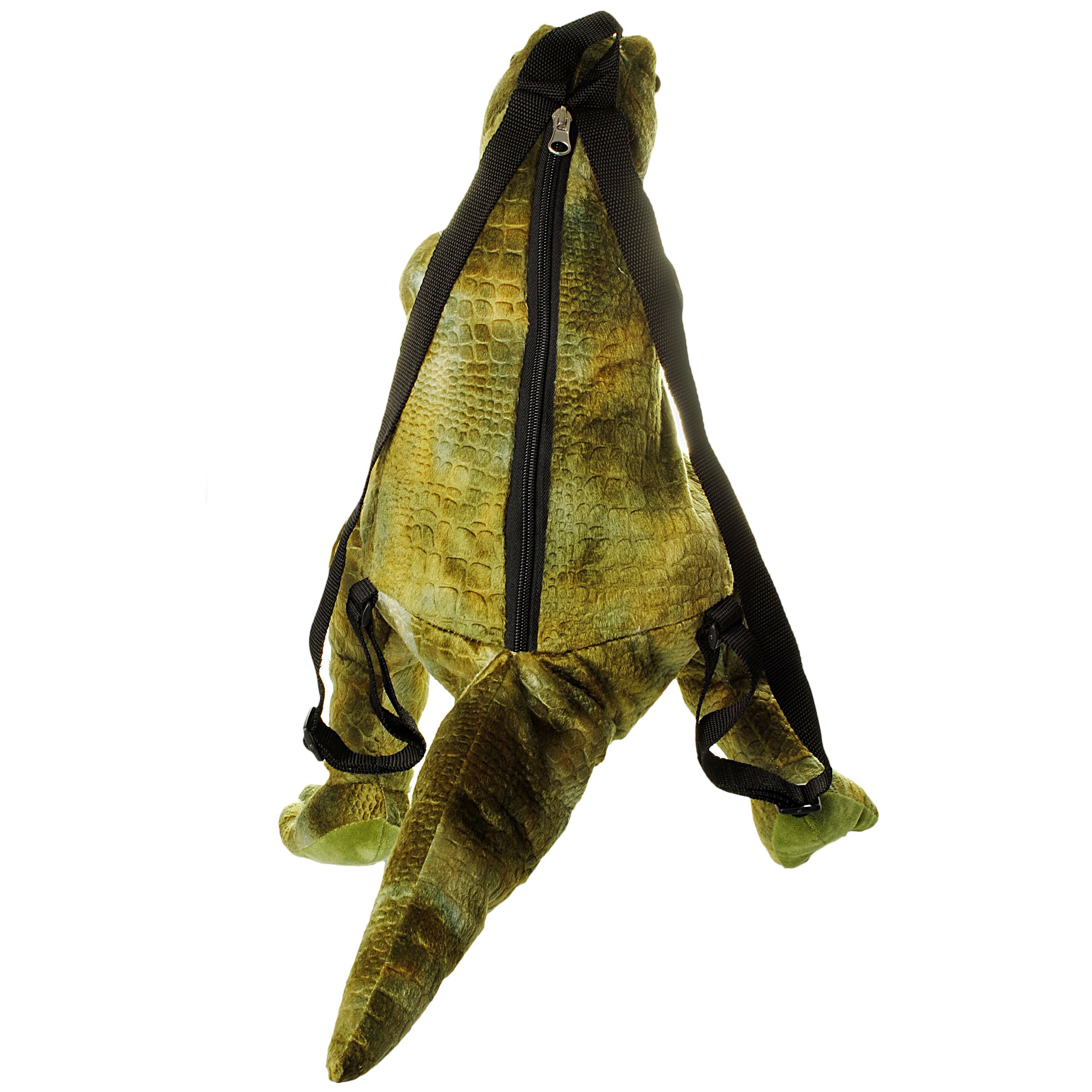 HUGS IDEA Dino Rucksack Mit Kordelzug – Grün/braun, 34x40 Cm, Leicht & Faltbar