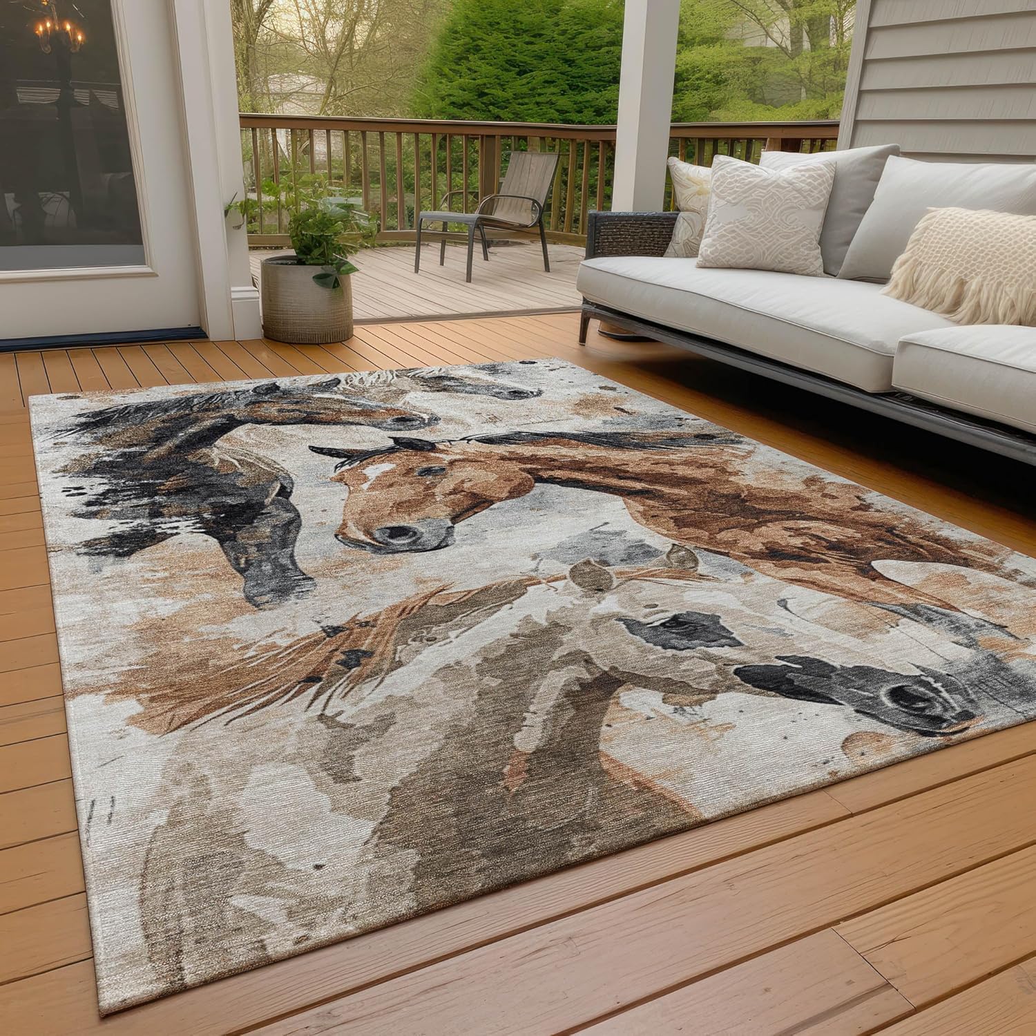 Addison Rugs Chantille ACN1720 Beige 2'6" x 3'10" Indoor/Outdoor, Machine Washable, Easy Clean, Non Shedding, Bedroom, Living Room, Dining Room, Kitchen, Patio Rug