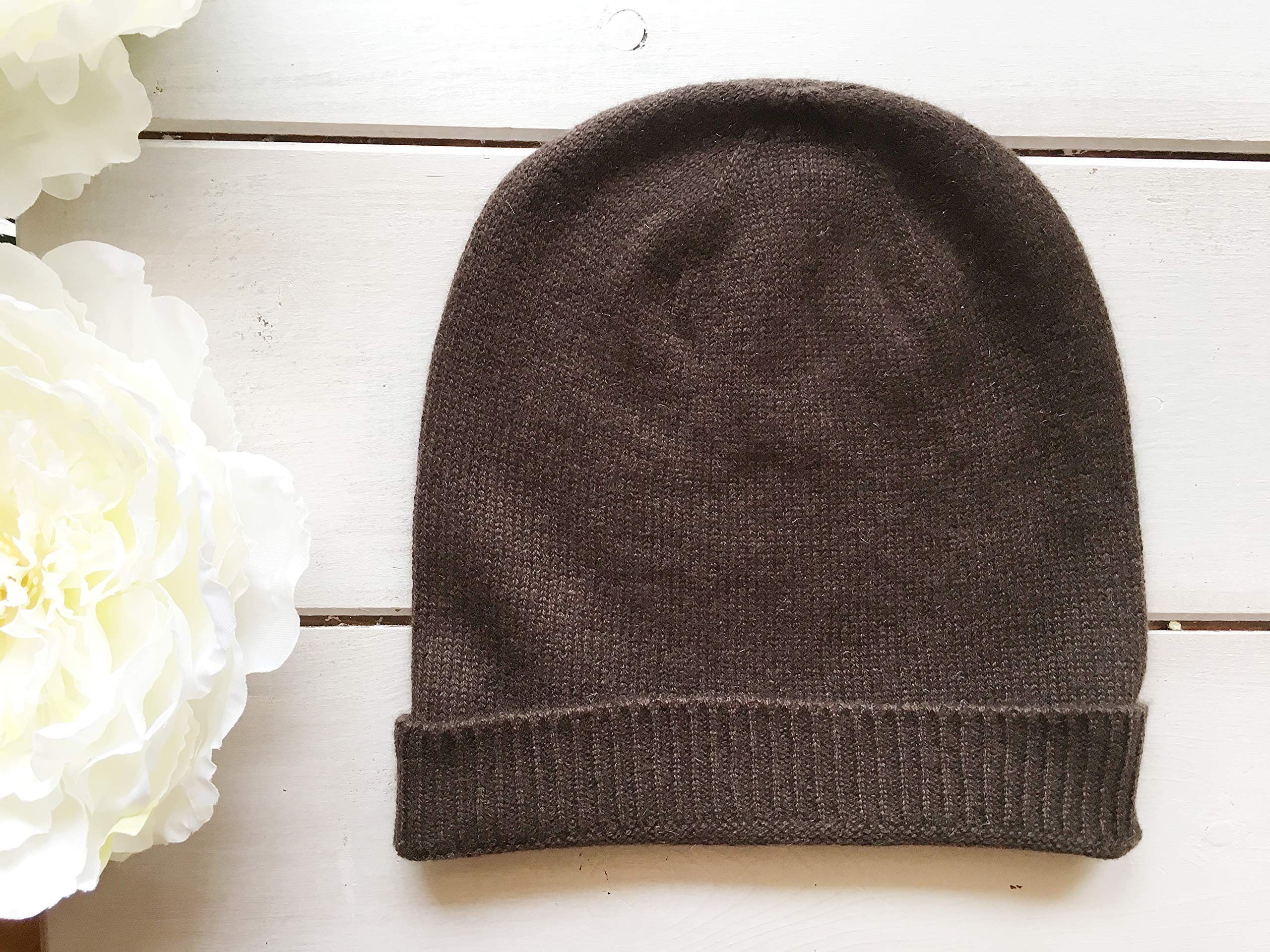 Berretto Donna Ragazza Invernale Cashmere 100% Marrone