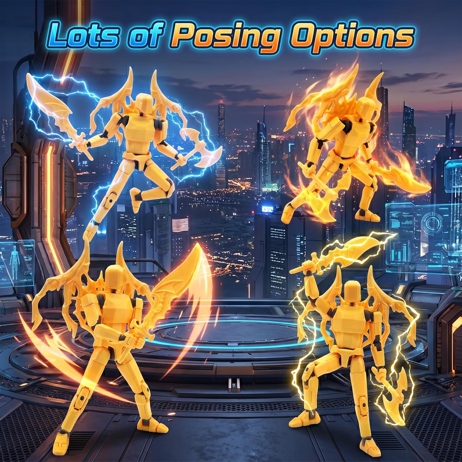 T13 Action Figure Set - (Assembled) 3D Printed Action Figure, Titan 13 Action Figure, Multi-Jointed Movable Dummy 13, Robot Action Figure, Birthday Gifts for Boys, Girls Desktop Decorations