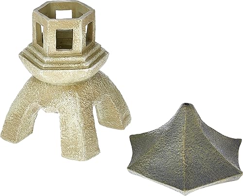 Miniatura 3 de Design Toscano estatua linterna de pagoda tamaño grande, Sencillo, M, Blanco