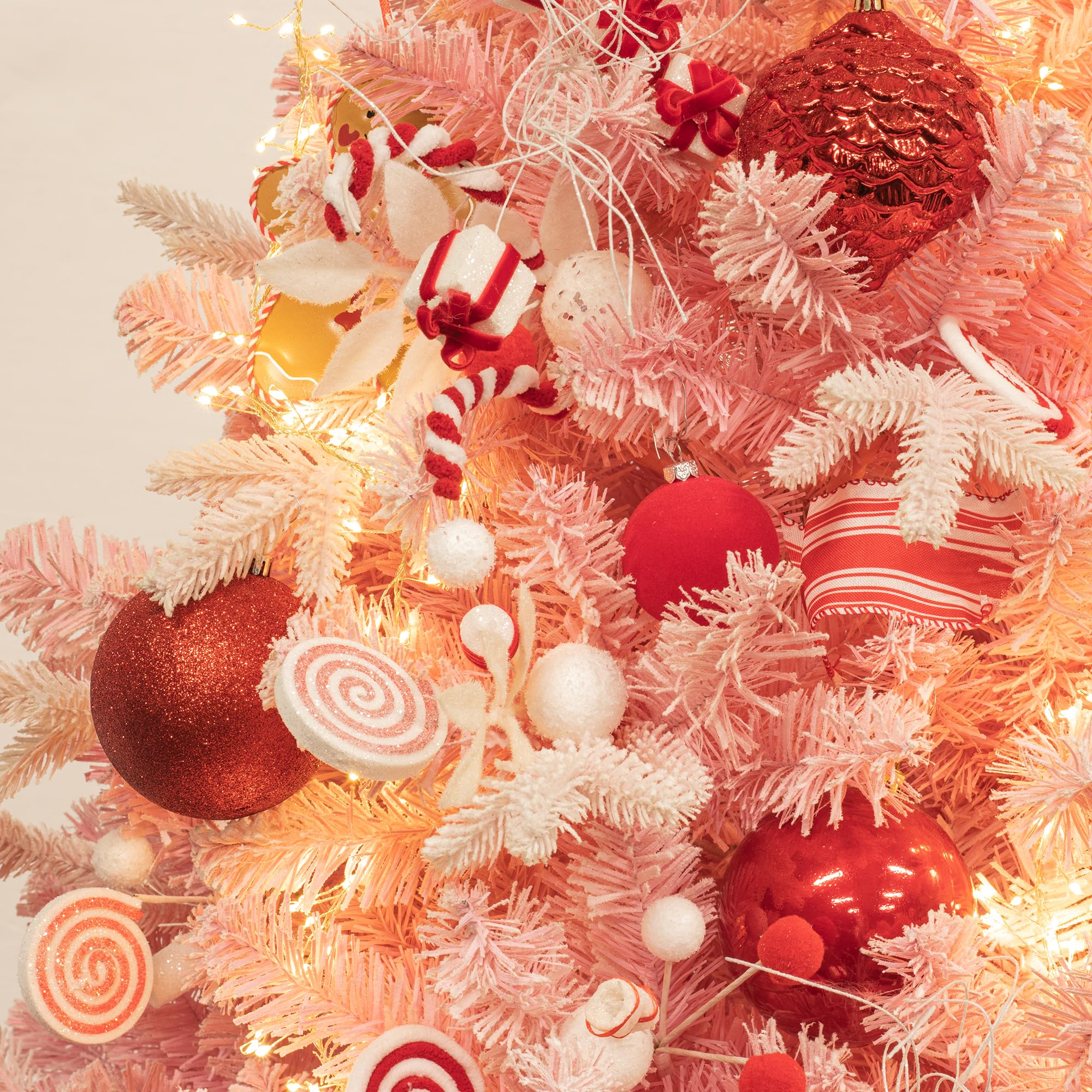 Busybee Unbekannt Palline di Natale 16 Pezzi 10 cm Rosso Palline Natalizie Ornamento di Palla di Natale per la Decorazione dell'albero di Natale