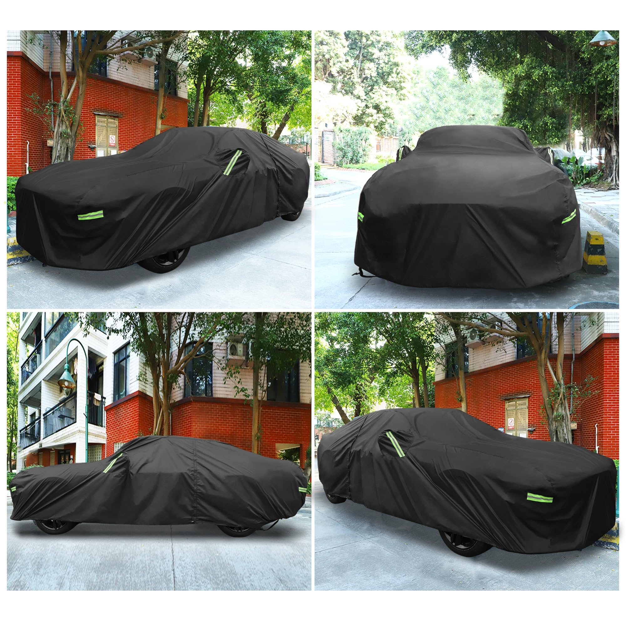 QUARKZMAN para Ford para Mustang GT/Bullitt Coche Cubierta con Cremallera Negro