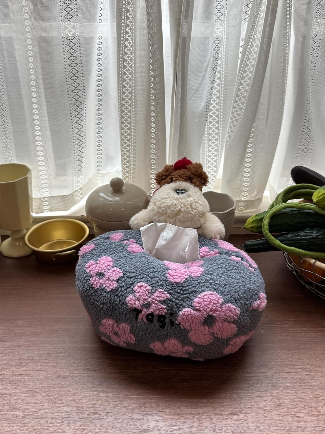 タギ ポップコーンティッシュボックス ティッシュ収納ボックス (咲く畑)