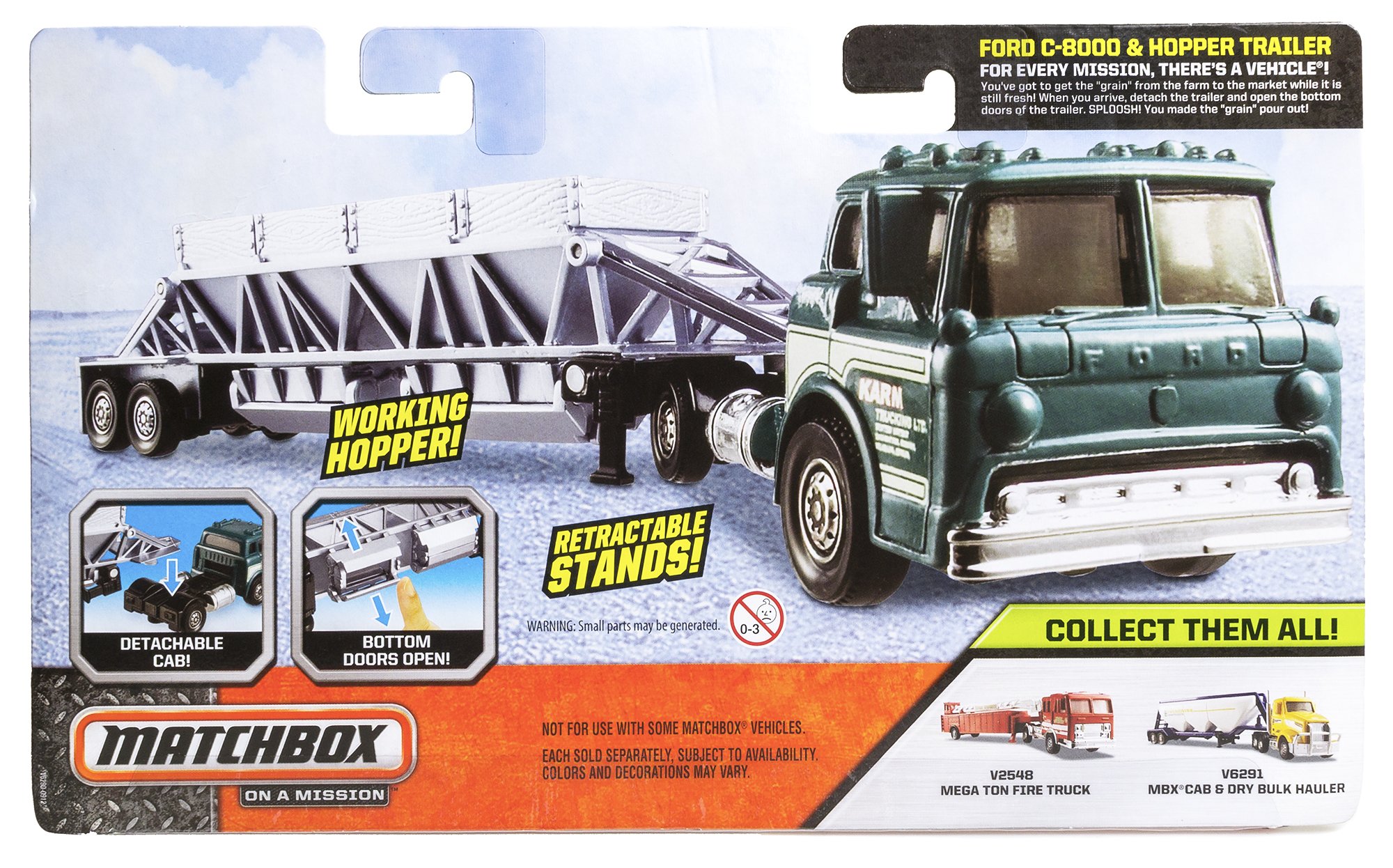 Matchbox On A Mission Ford C 8000 & Hopper Trailer : Amazon.in 