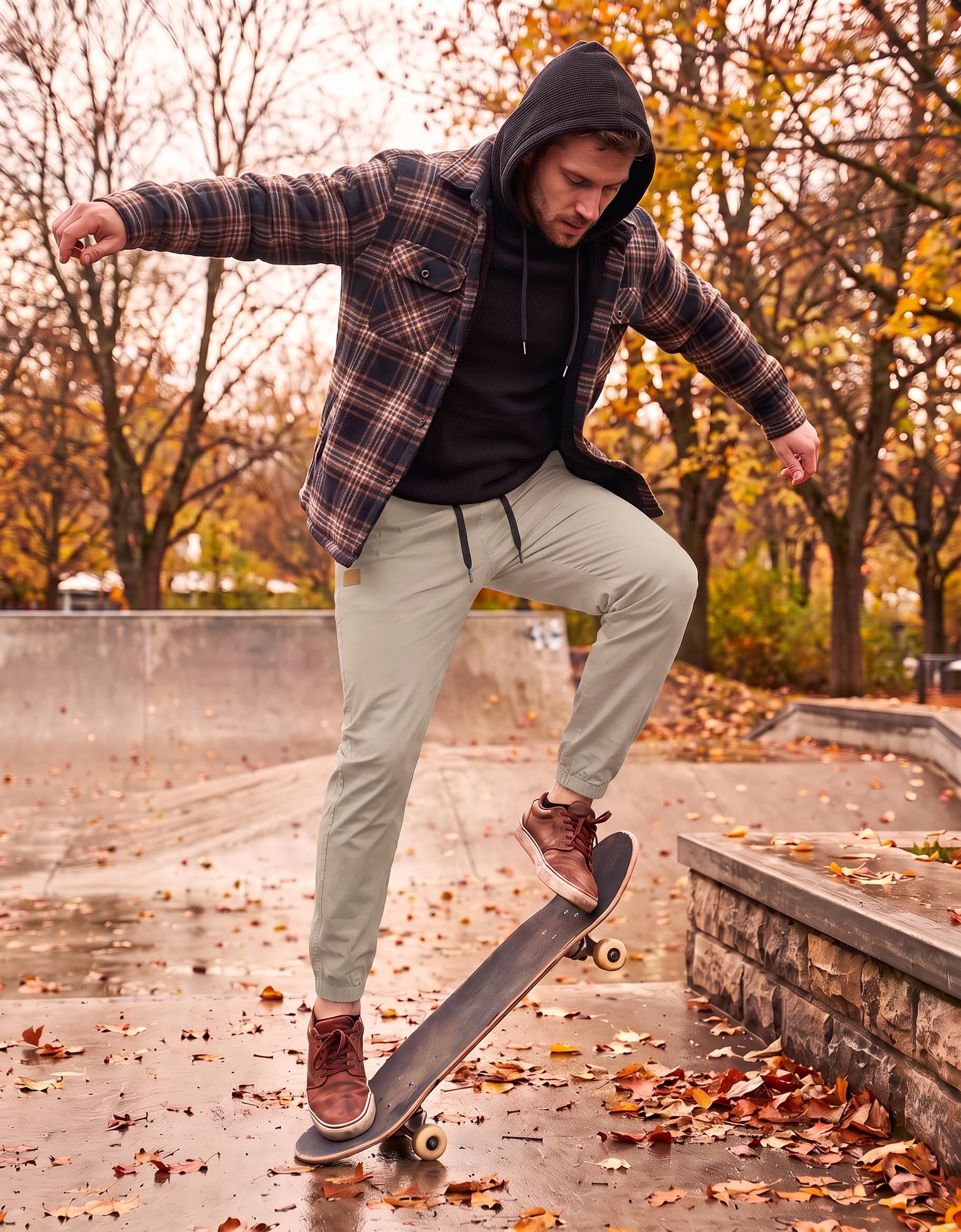 COOFANDY Pantaloni Casual Uomo Pantaloni Cargo Pantaloni da Jogging Pantaloni Lavoro con Tasche
