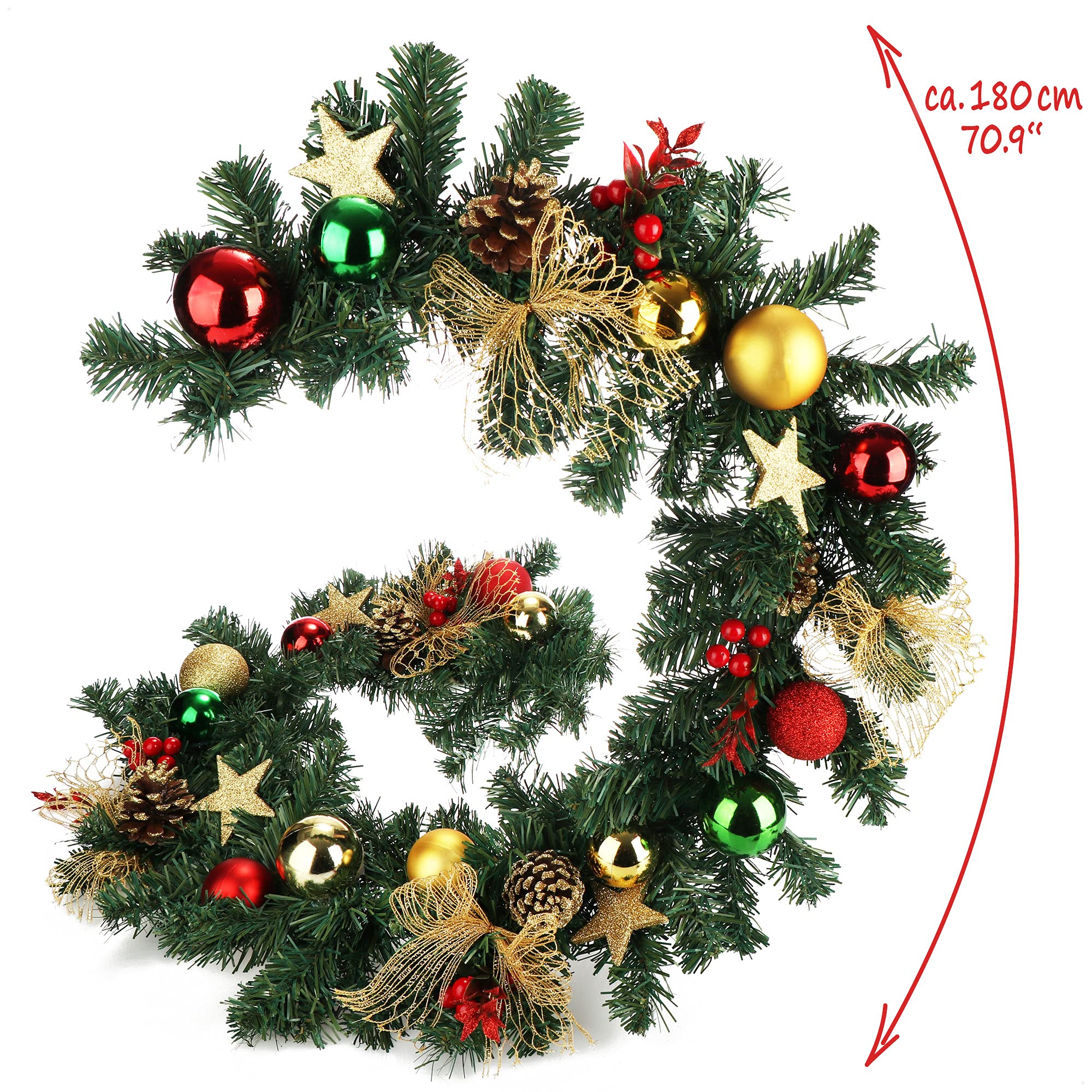 Ghirlanda Di Stelle Natalizia - 500cm Argento/Stelle - Decorazione Per Albero, Porte E Finestre - Foto 4