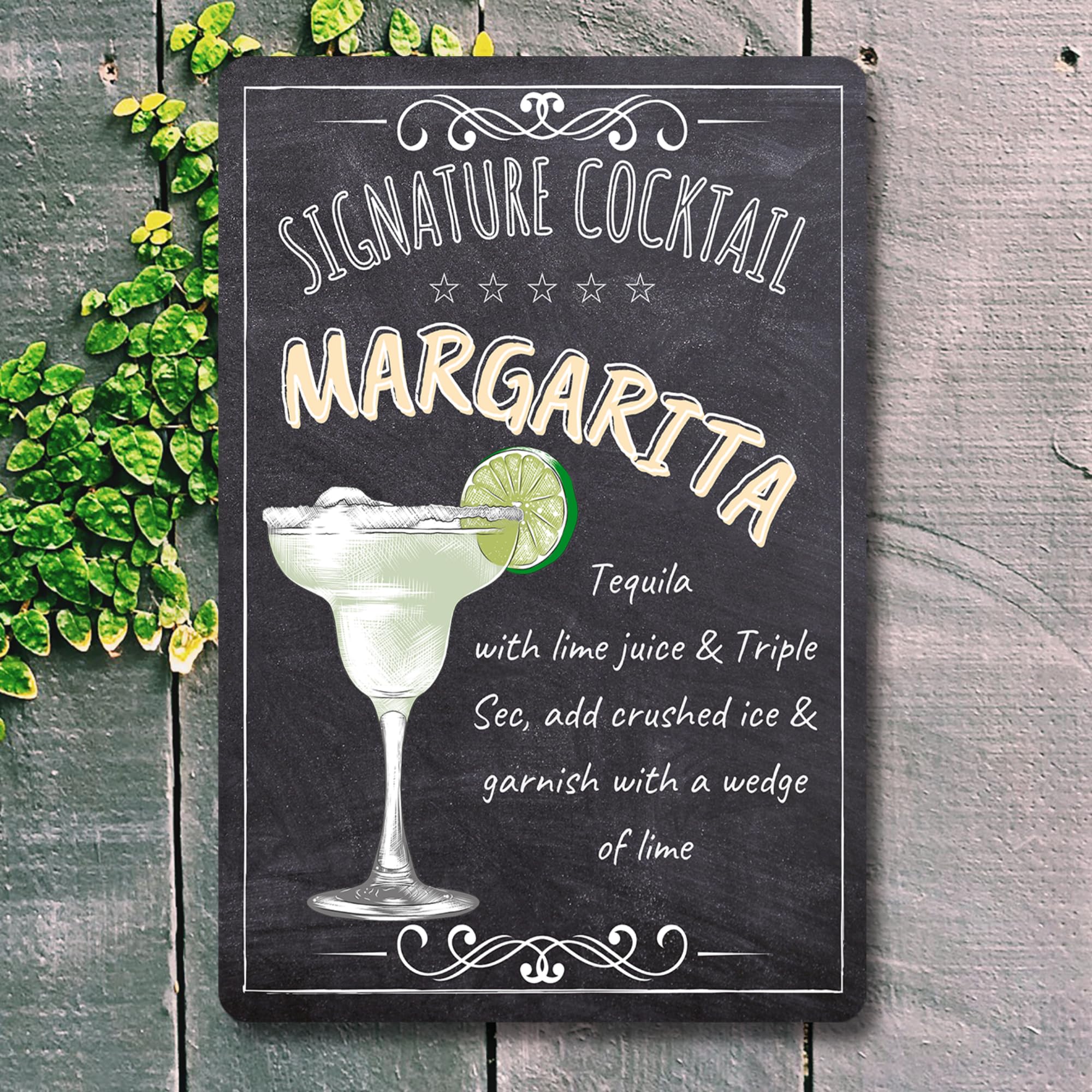 BAR SIGNS Classic Signature Cocktail Recipes Posters, Chalkboard Wall Art for Home Decor Pub, Tiki Bar, Kitchen, Restaurant (Margarita) - Image 3