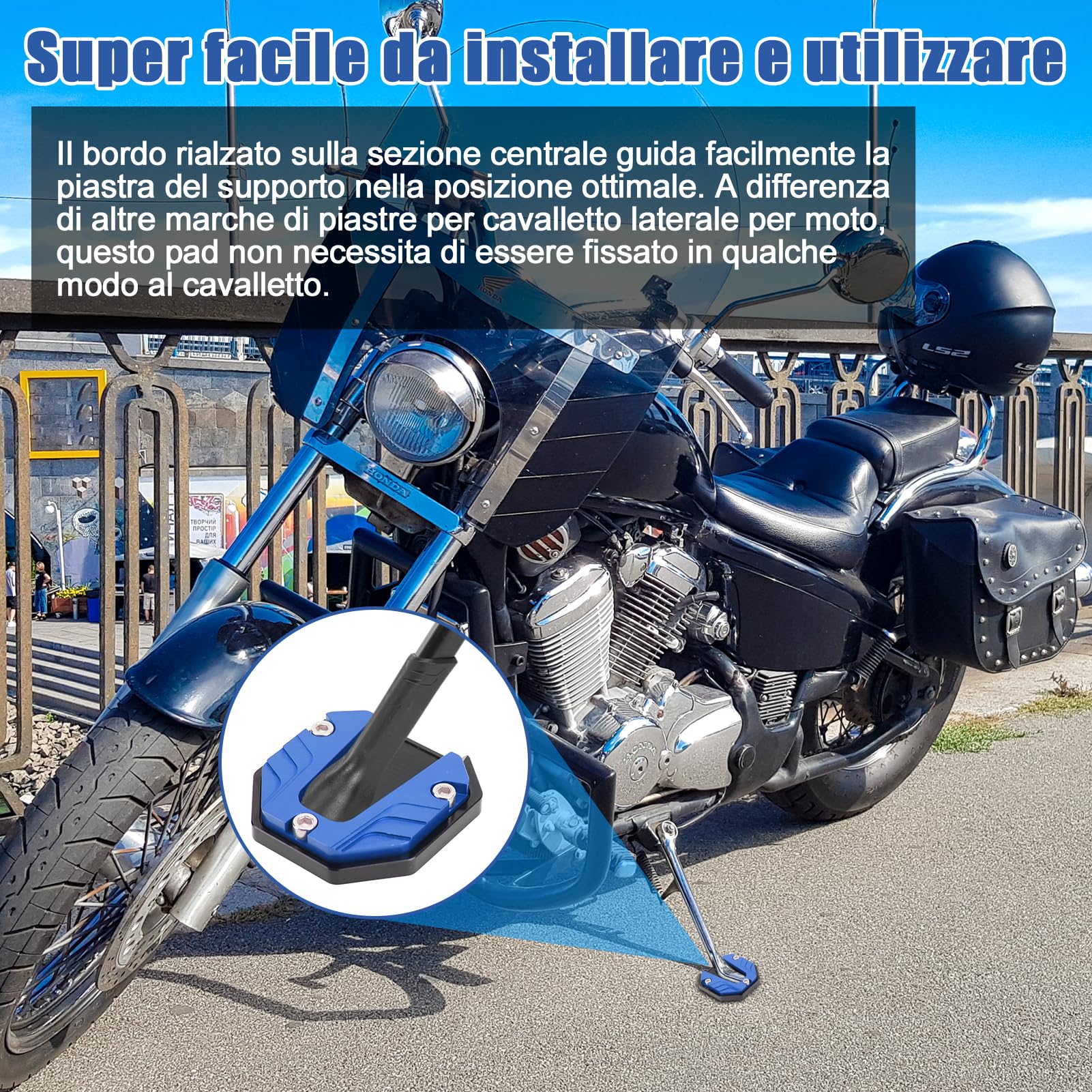 Piastra Di Estensione Per Cavalletto Moto - Alluminio CNC Anodizzato, Base Stabile Per Superfici Morbide - Foto 5