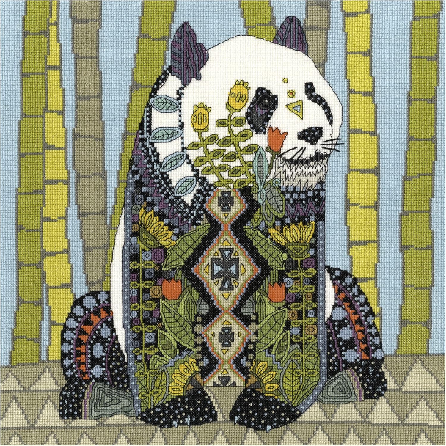Bothy Threads Cross Stitch Kit - Jewelled Panda