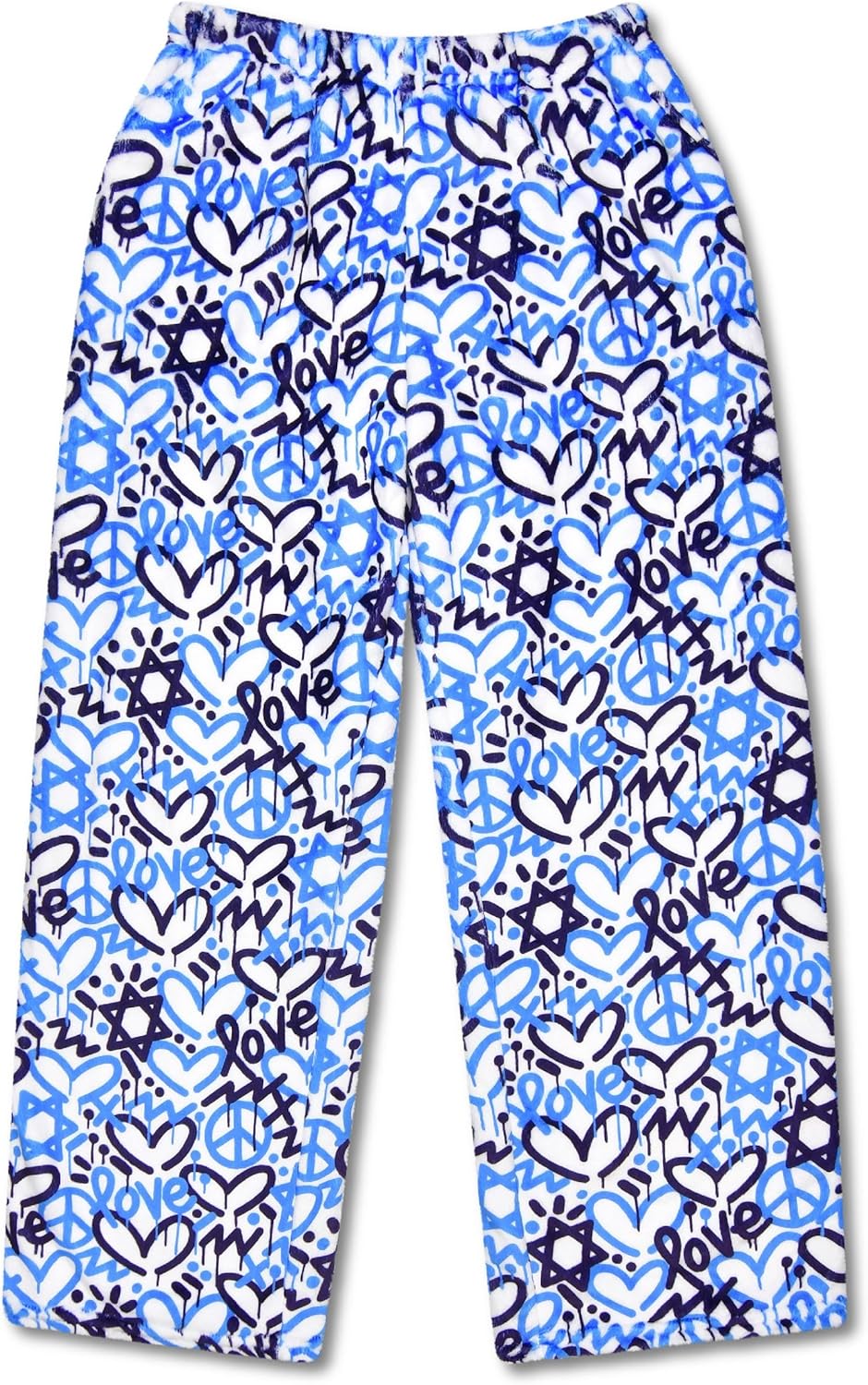 iscream + Corey Paige Designs Big Girls Silky Soft Plush Fleece Pants - Live Brightly Collection