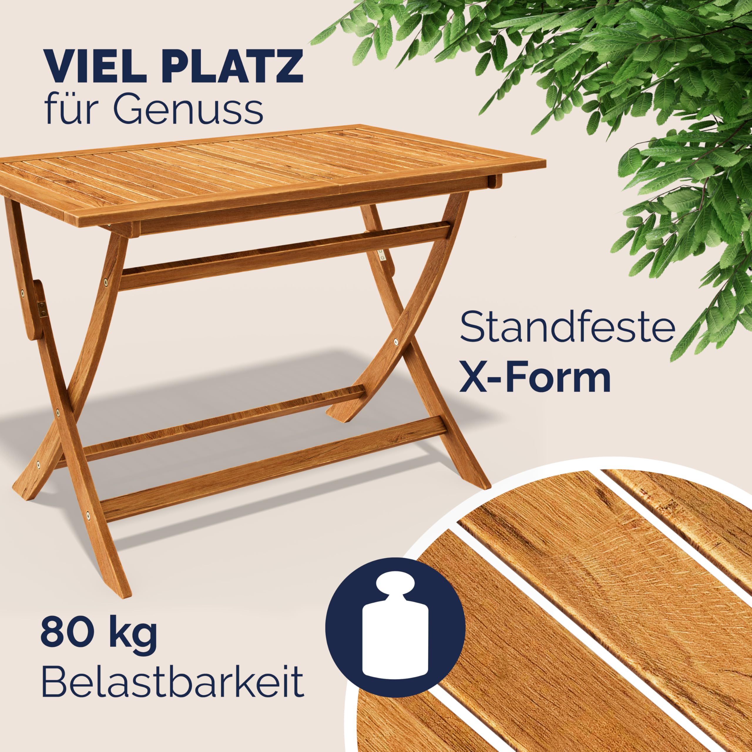 Casaria® Ensemble de Meubles de Jardin Sydney avec accoudoirs Salon de Jardin en Bois d'acacia certifié FSC® pour 4 Personnes Table Exterieur pour terrasse Version 2026