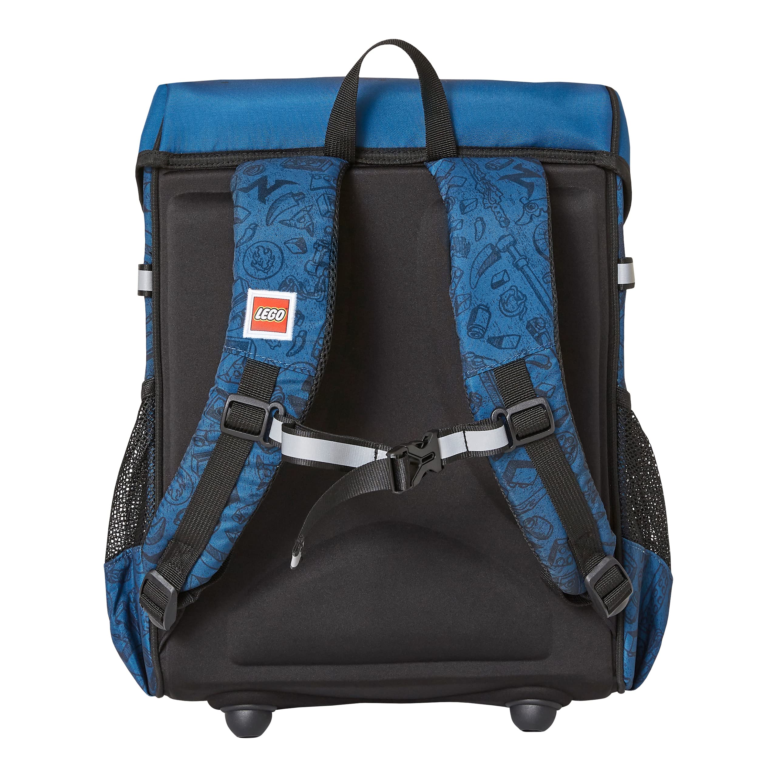 SKANDO BAGS LEGO® - Jungen Easy Schulranzenset 3tlg. - NINJAGO, Gold/Blue - Mit Turnbeutel, Federmäppchen (inkl. Aller nötigen Schreibutensilien) - Leichtgewicht - 5-10 Jahre