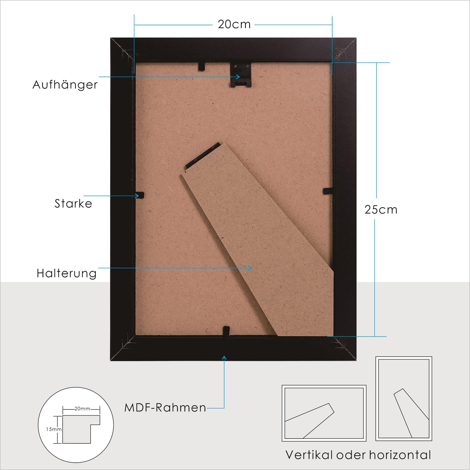ArtToFrames Cornice per poster in MDF personalizzata da 1,25