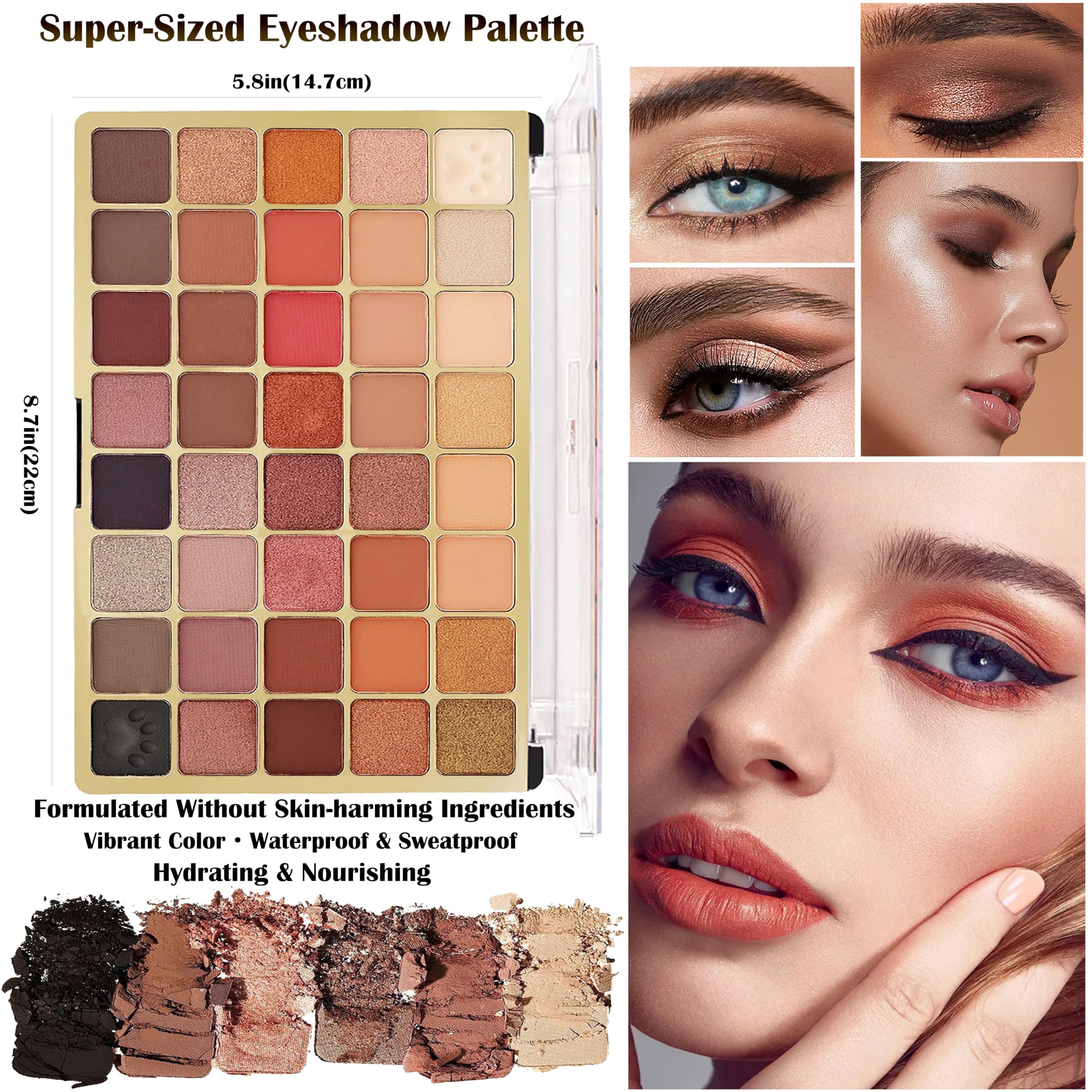 Hoorayeah Makeup Kit - Makeup Sets For Girl - Gift Sets for Women with Eye Shadow Palette Lipstick, purple - Image 3