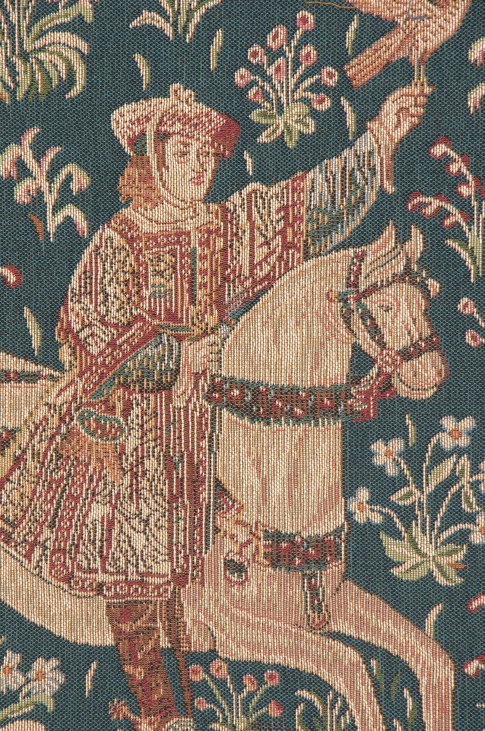 The Rider 1 French Tapestry Cushion - 19 in. x 19 in. Cotton by Charlotte Home Furnishings