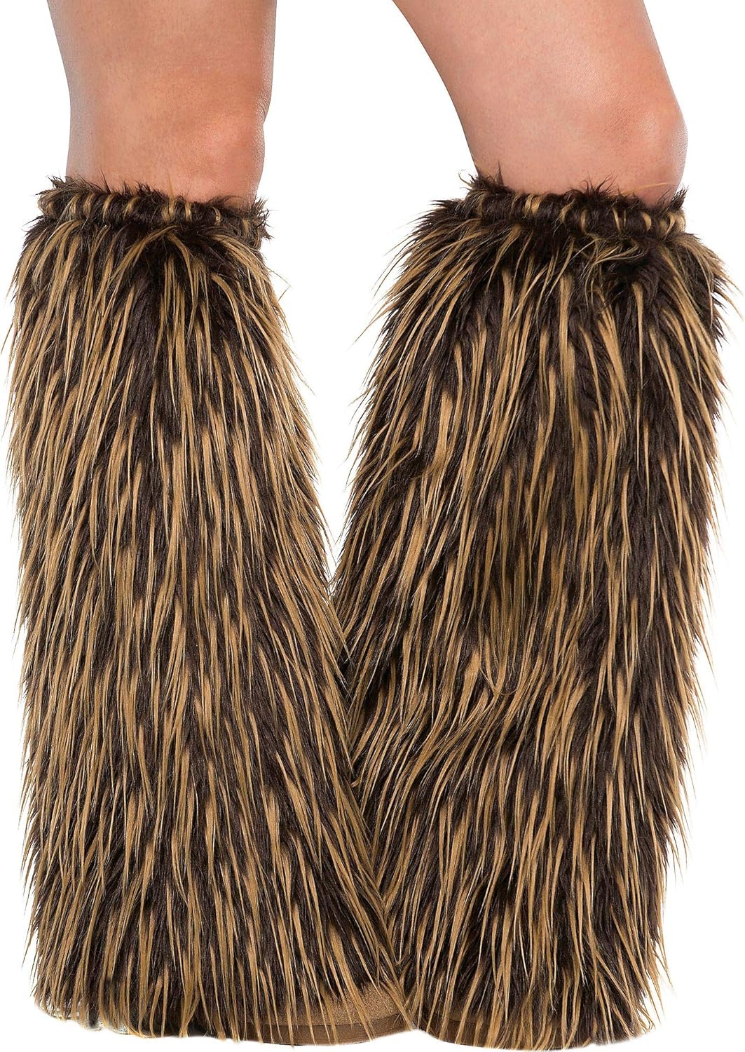 Amscan 843282 Medieval Furry Leg Warmers, Adult Standard Size, 1 Pair