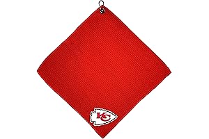 Team Golf NFL Microfiber Golf Towel for Chiefs Men, 15"x15"