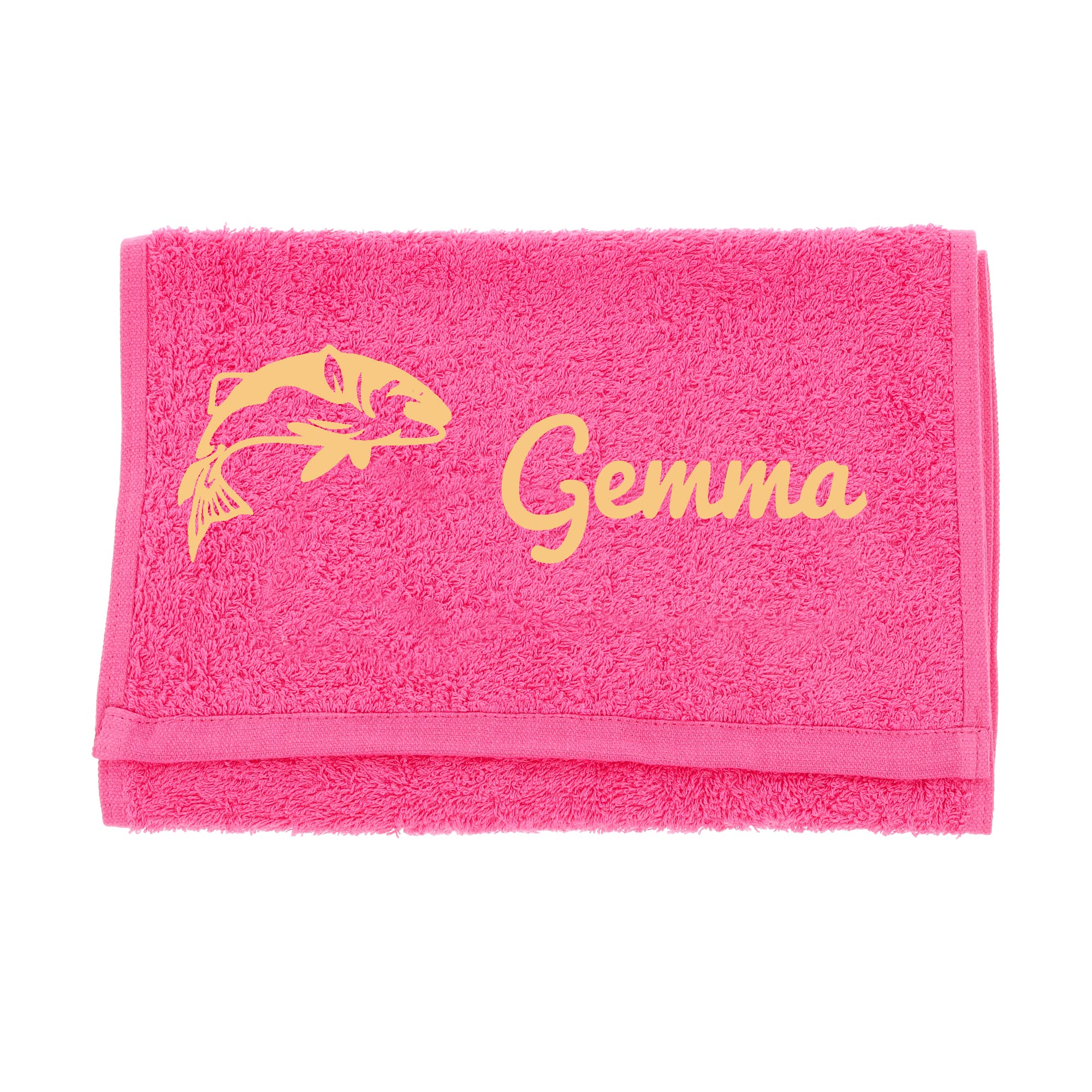 Always Looking Good Pink Personalised Embroidered Fishing Towel Accessories Gift for Fisherman/woman Custom With Name Carp Towels Gifts, 32'' x 12.5''