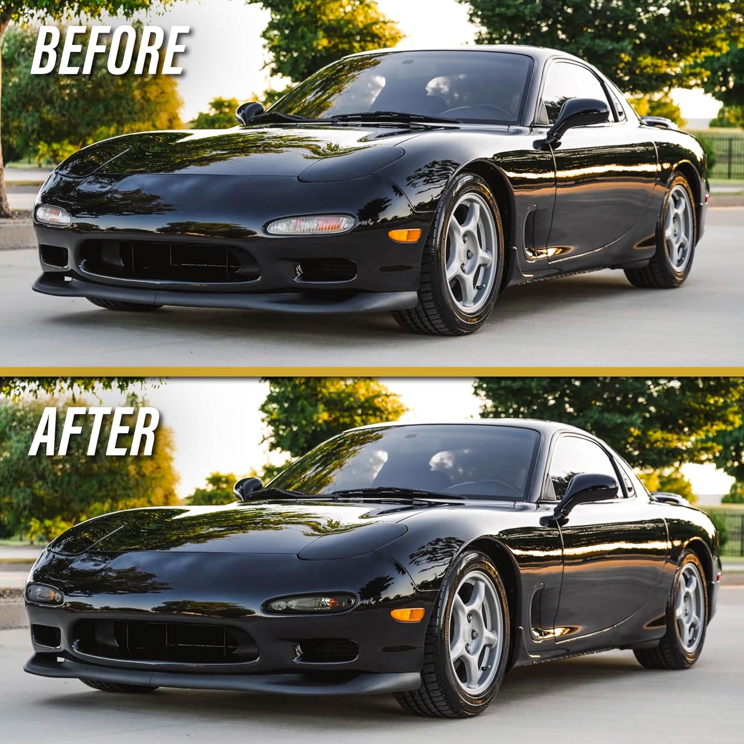 USR 93-95 RX7 Bumper Light – SMOKED Front Turn Signal Lamps (Left + Right) Pair - Compatible with 1993-1995 Mazda RX-7 FD3S All Models/Trims (LIGHT SMOKE LENS LIGHTS w/BULBS AND SOCKETS)