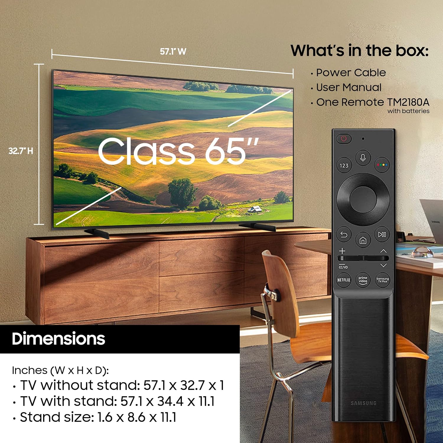Buy SAMSUNG 65-Inch Class Crystal UHD AU8000 Series - 4K UHD HDR Smart TV  with Alexa Built-in (UN65AU8000FXZA, 2021 Model), Black Online in  Guatemala. B08Z25BH33