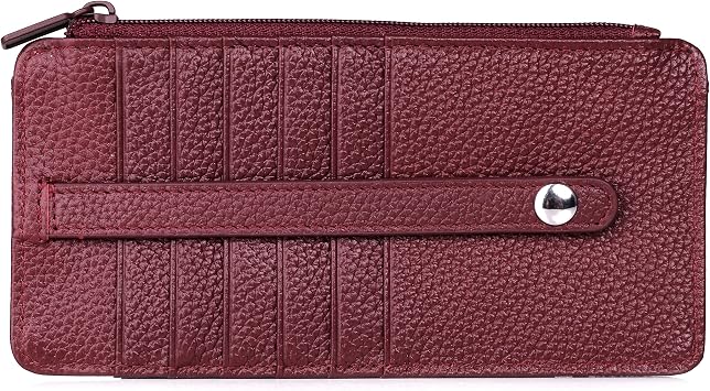 Julia Buxton Hudson Pik-Me-Up Thin Card Holder Red