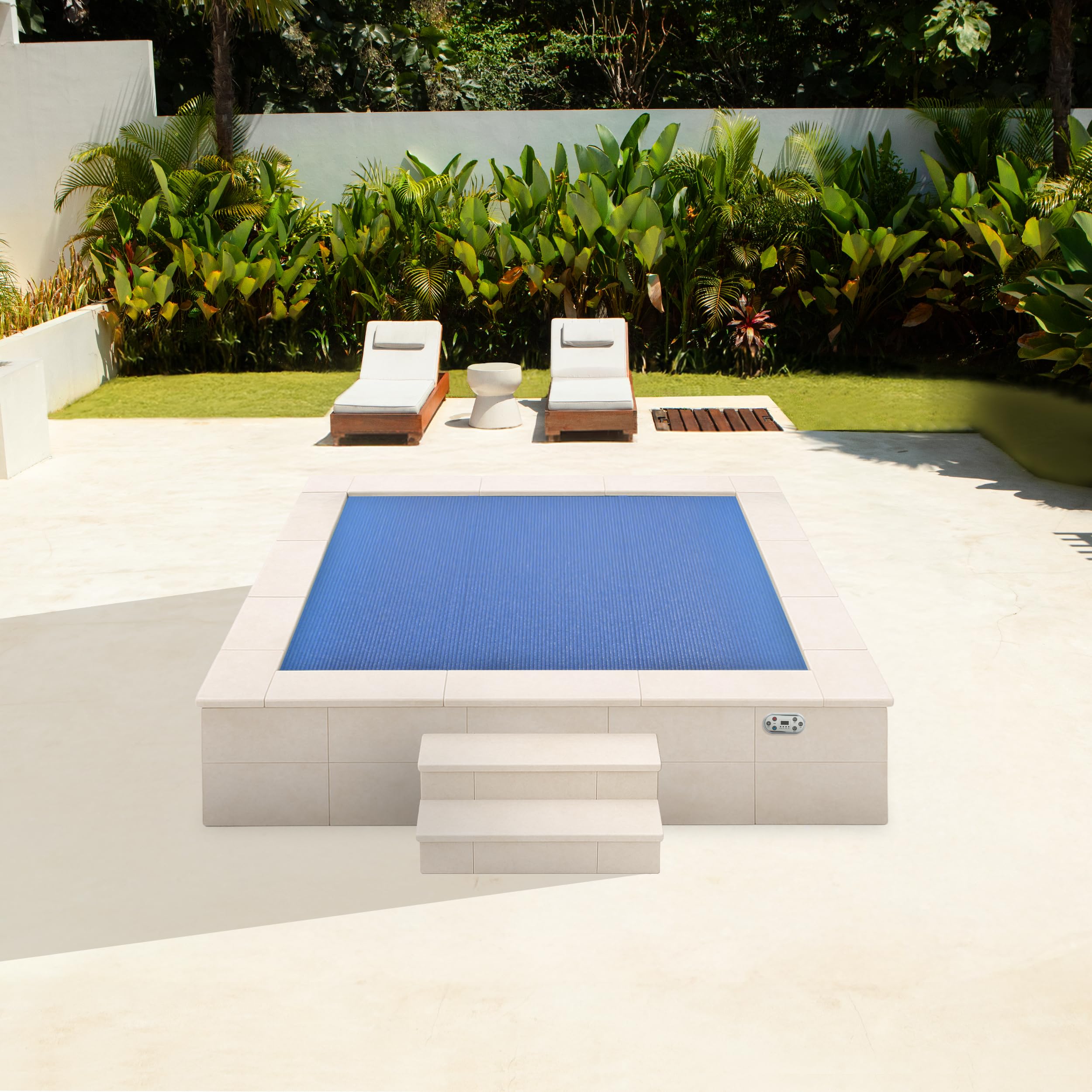 Sun2Solar Solar Pool Cover 16 Mil | 6 x 6 Ft Blue Solar Blanket | Square Swimming Pool, Spa, Hot Tub Cover | Water Conservation & Debris Protection