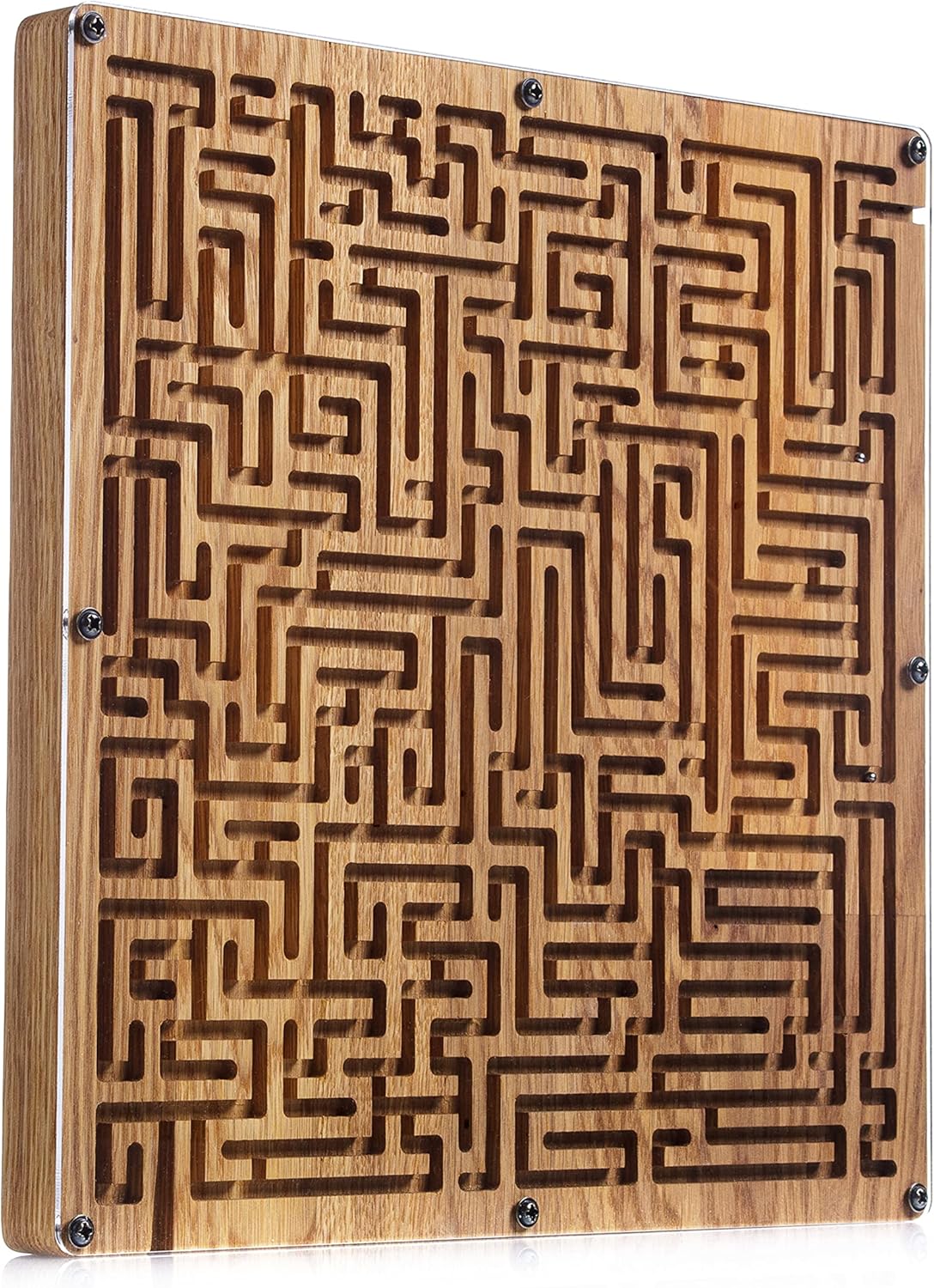 Labyrinth Coordination Montessori Busy Toddler Game Maze for Kids - Activity Board Puzzle Brain Teasers Logic Game Educational Wooden Maze for Children - 11x11x0.8 inches