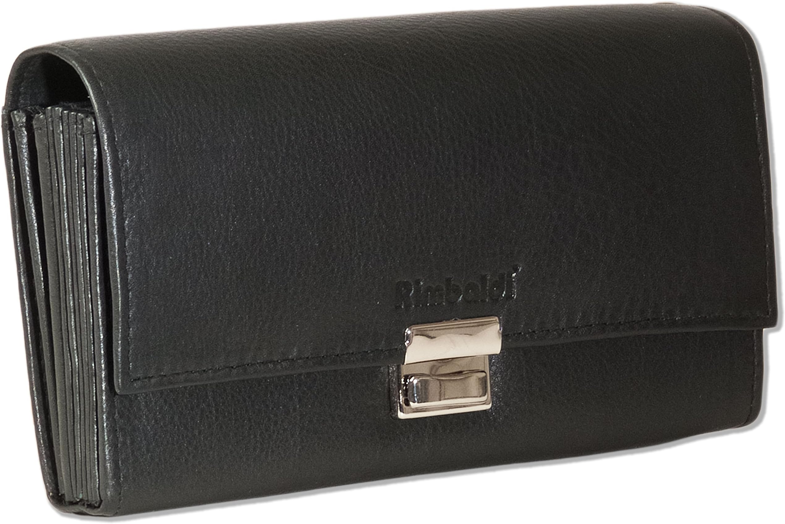 Rimbaldi - Waiter wallet with lots of compartments, suitable for multiple currencies of soft, untreated calf leather in black