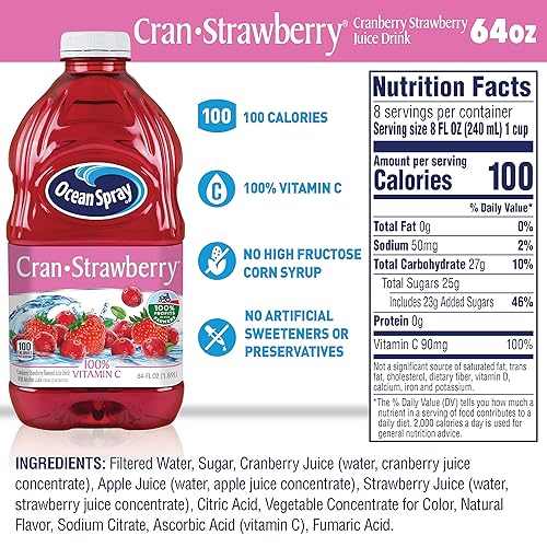 Vista 211 de Ocean Spray Bebida de cóctel de jugo de arándano, botellas de 32 onzas (paquete de 12)