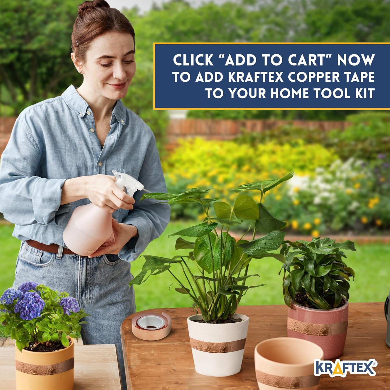 Kraftex Copper Tape [1 Inch x 66ft] – Conductive Copper Foil Tape with Adhesive for Stained Glass, Slug Barrier, Guitar Shielding & Faraday Cage