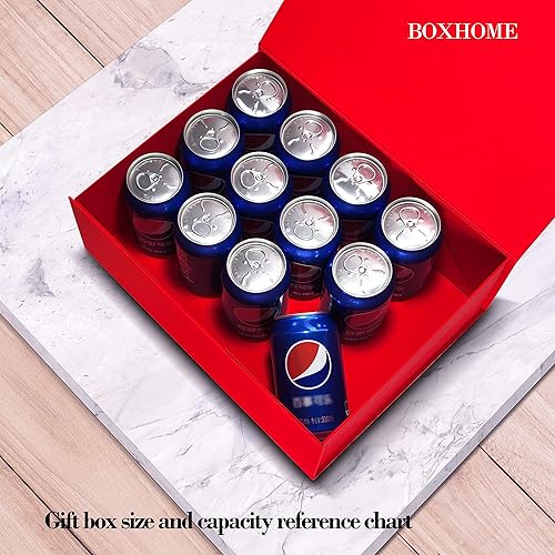 Miniatura 5 de Paquete de 3 cajas de regalo grandes, color rojo, 13 x 10 x 5 pulgadas con tapas magnéticas, cajas de regalo para dama de honor para regalos que