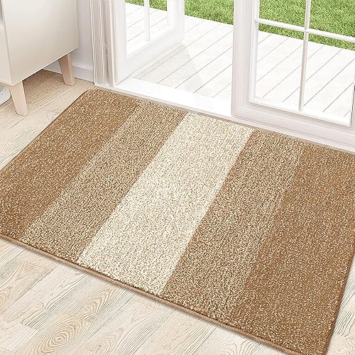 Vista 23 de Kitinjoy Tapete para puerta de interior y exterior, 48 x 32 pulgadas, antideslizante, absorbente, atrapador de suciedad, de perfil bajo, lavable