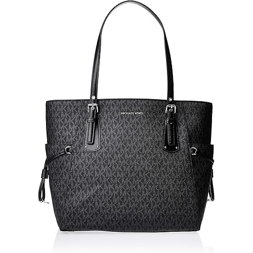 Michael Kors Voyager East/West Signature Tote One Size (Black)