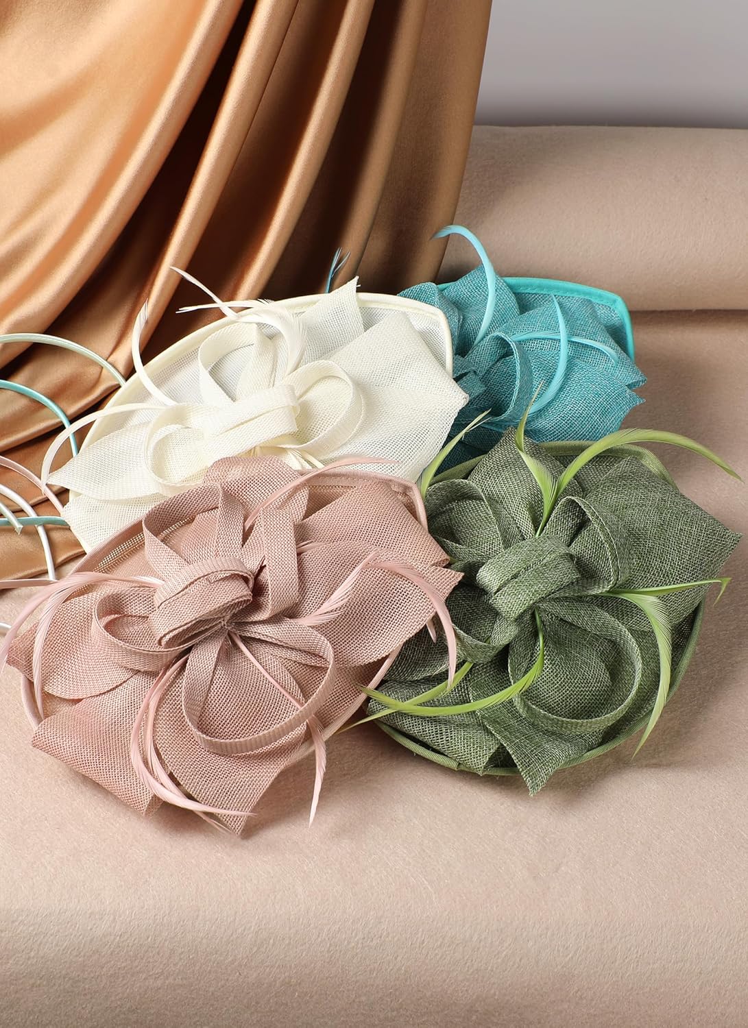 Feather Tea Party Hat - 1920s 50s Elegant Derby Fascinators with Hair Clip, 2026 Kentucky Fascinator Hat for Women - Image 6