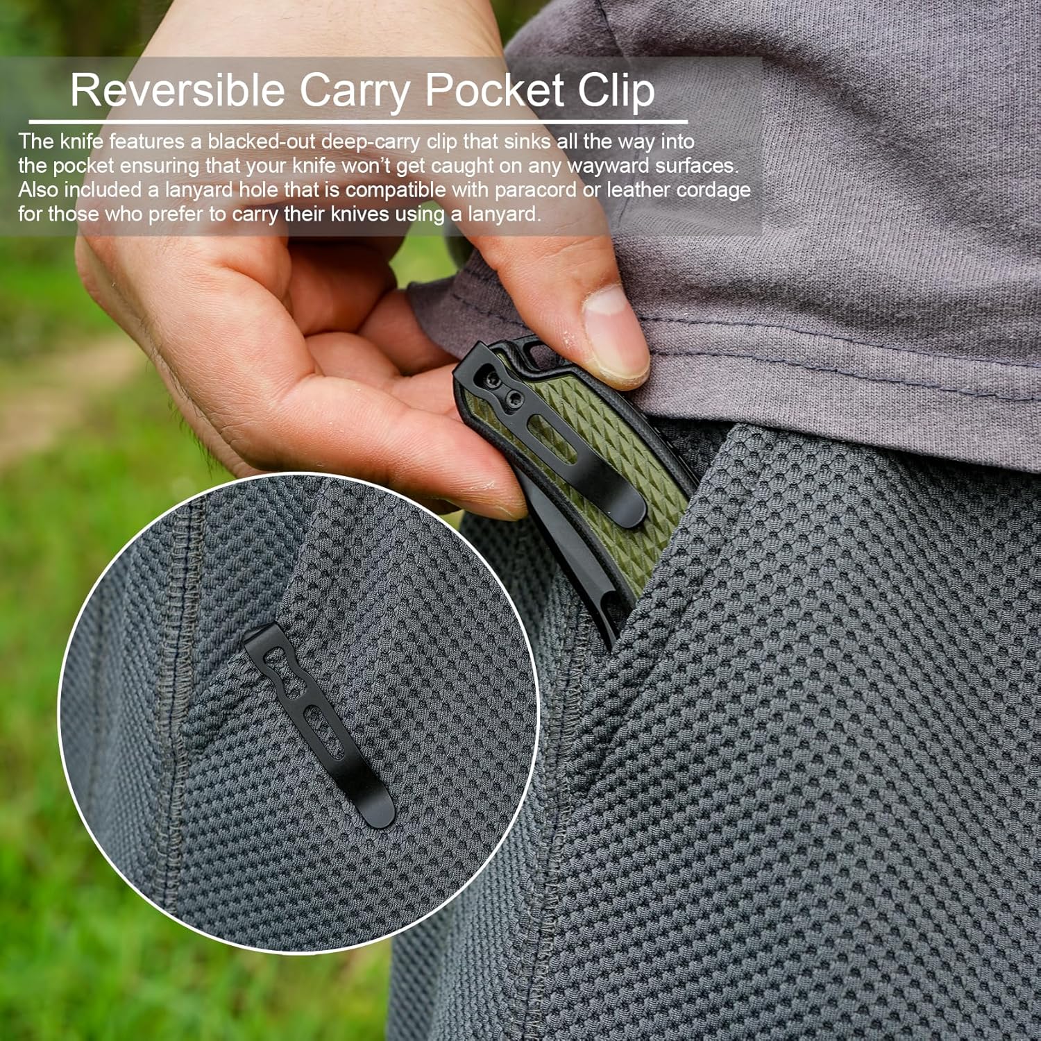Pocket Folding Knife, 2.83in D2 Steel Blade and Two-color splicing G10 Handle Pocket Knife for Men Women, Axis Lock,EDC Knife for Camping Hiking Daily Use