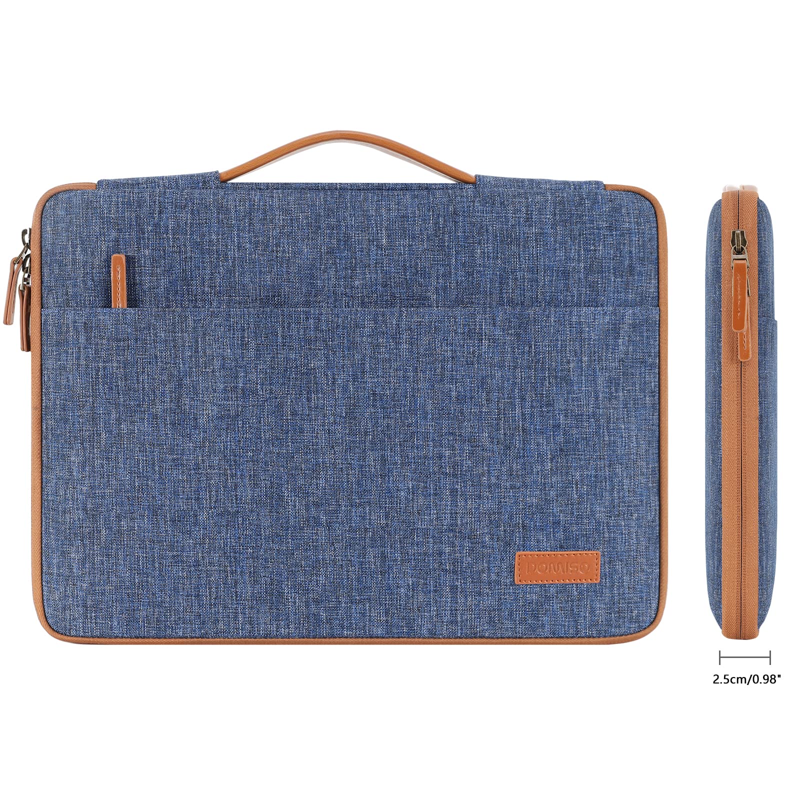 DOMISO 16 Pollici Custodia Borsa per Computer Portatile PC Protettiva Laptop Sleeve per 16" dell/HP Pavilion Envy/ThinkPad IdeaPad/ASUS Vivobook,Blu